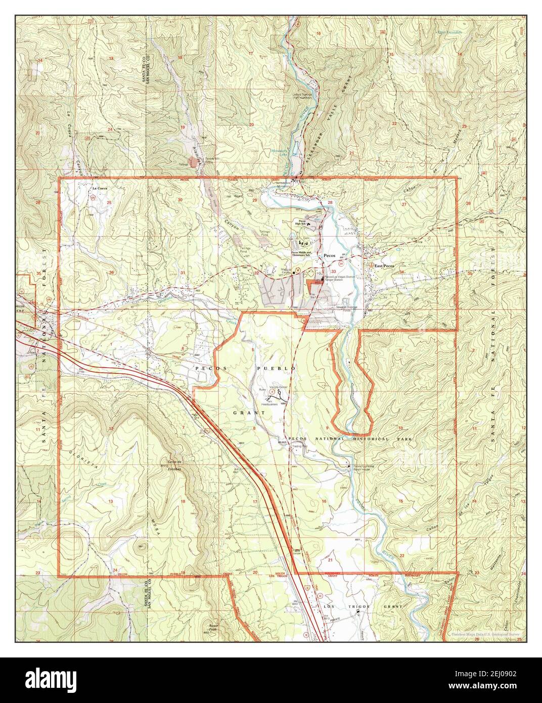 Pecos, New Mexico, map 2002, 124000, United States of America by