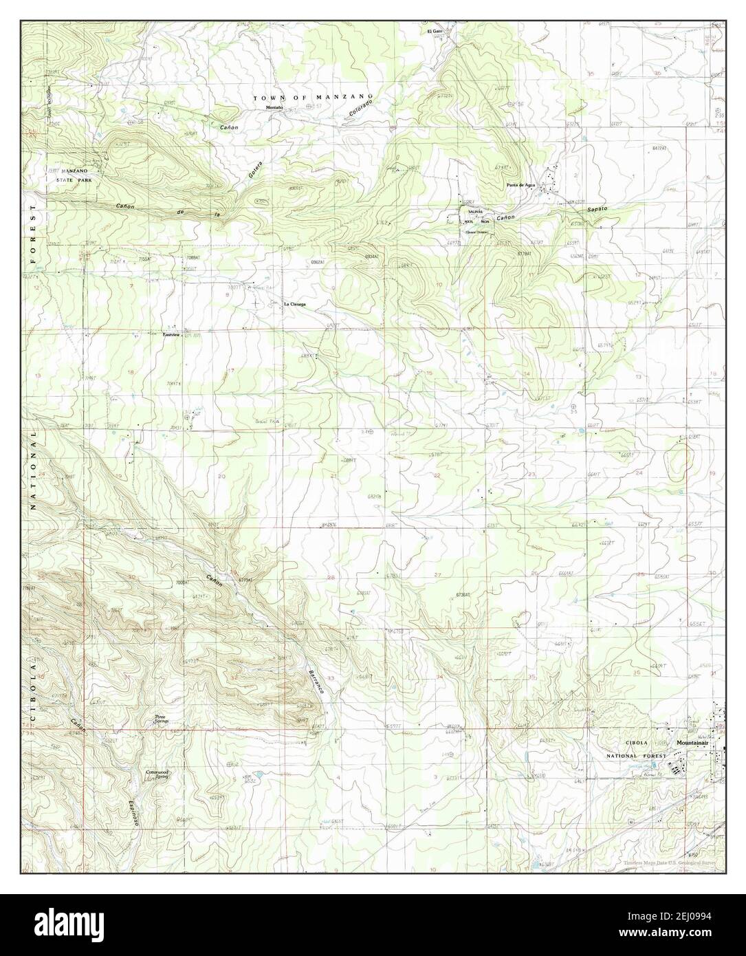 Punta De Agua, New Mexico, map 1986, 124000, United States of America