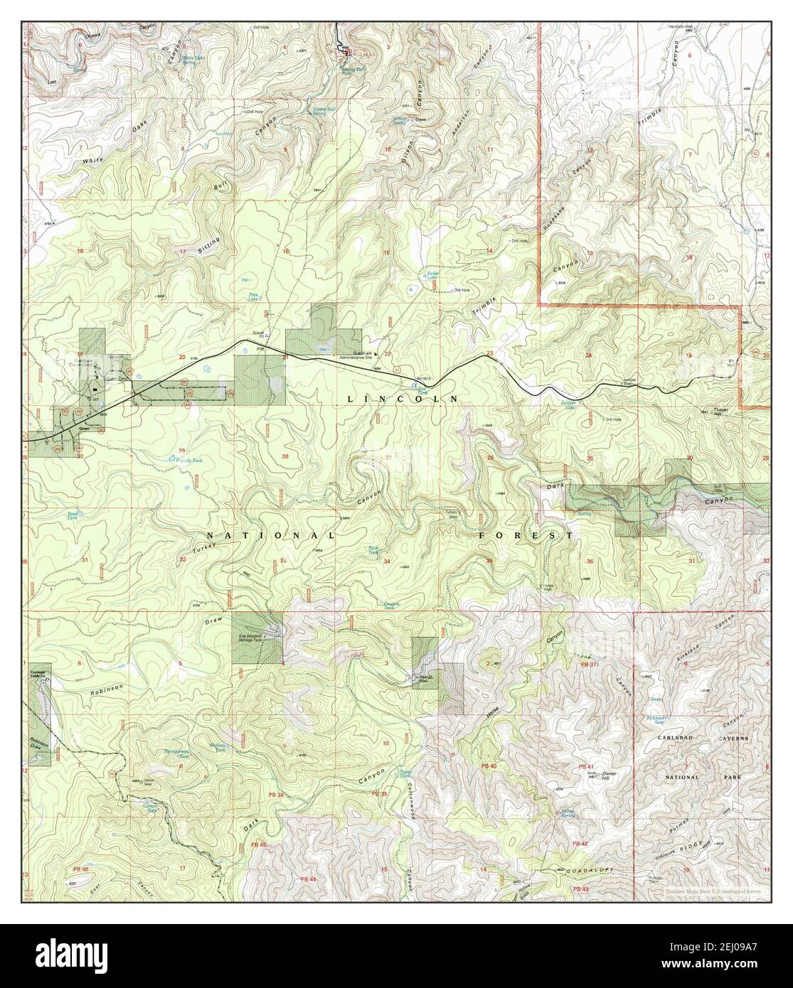 Queen, New Mexico, map 2001, 124000, United States of America by