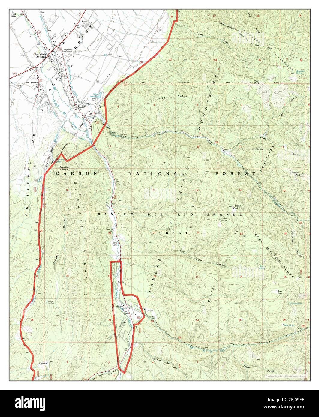 Map of ranchos de taos hires stock photography and images Alamy