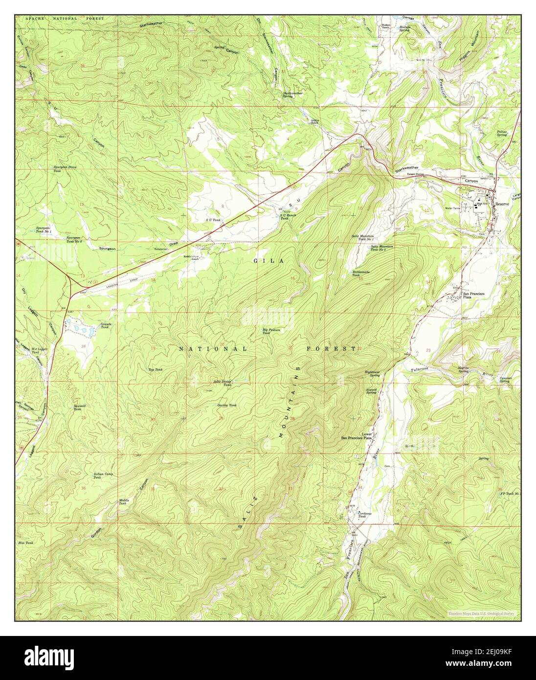 Reserve, New Mexico, map 1965, 124000, United States of America by