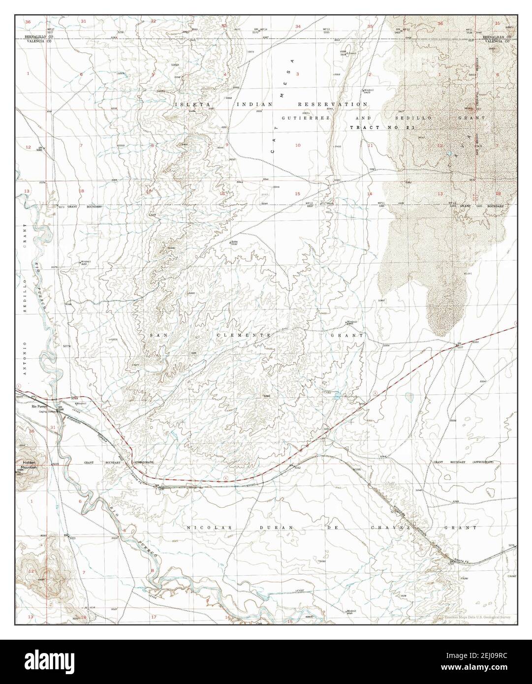 Rio Puerco, New Mexico, map 1952, 124000, United States of America by