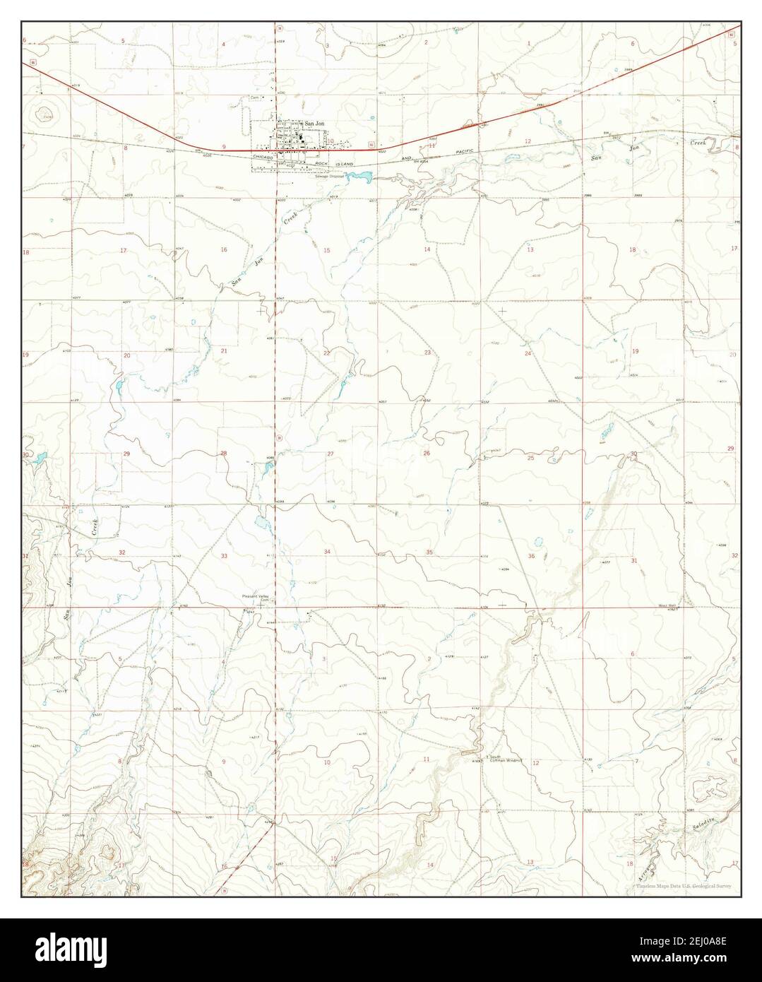 San Jon, New Mexico, map 1968, 124000, United States of America by