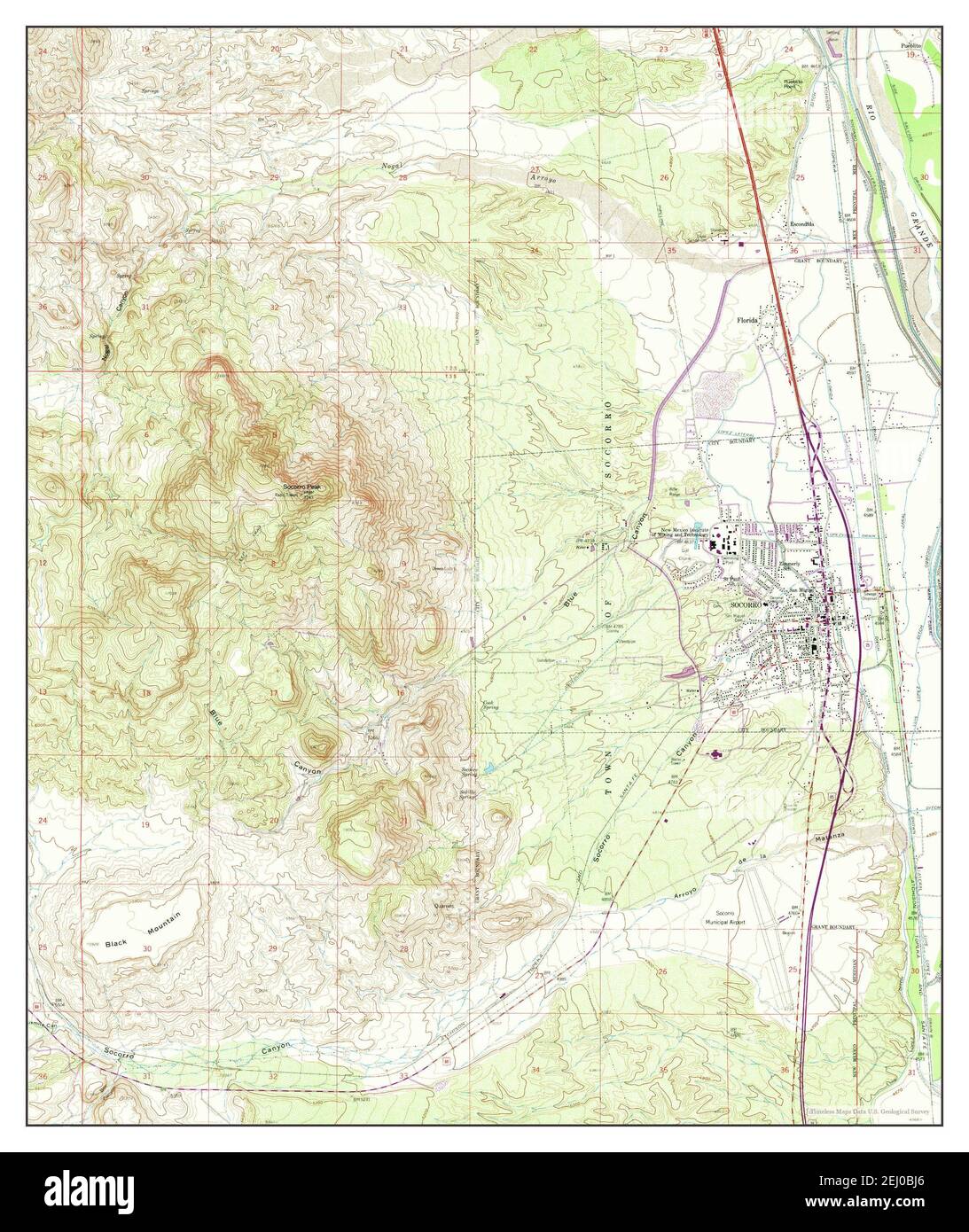 Socorro, New Mexico, map 1959, 124000, United States of America by