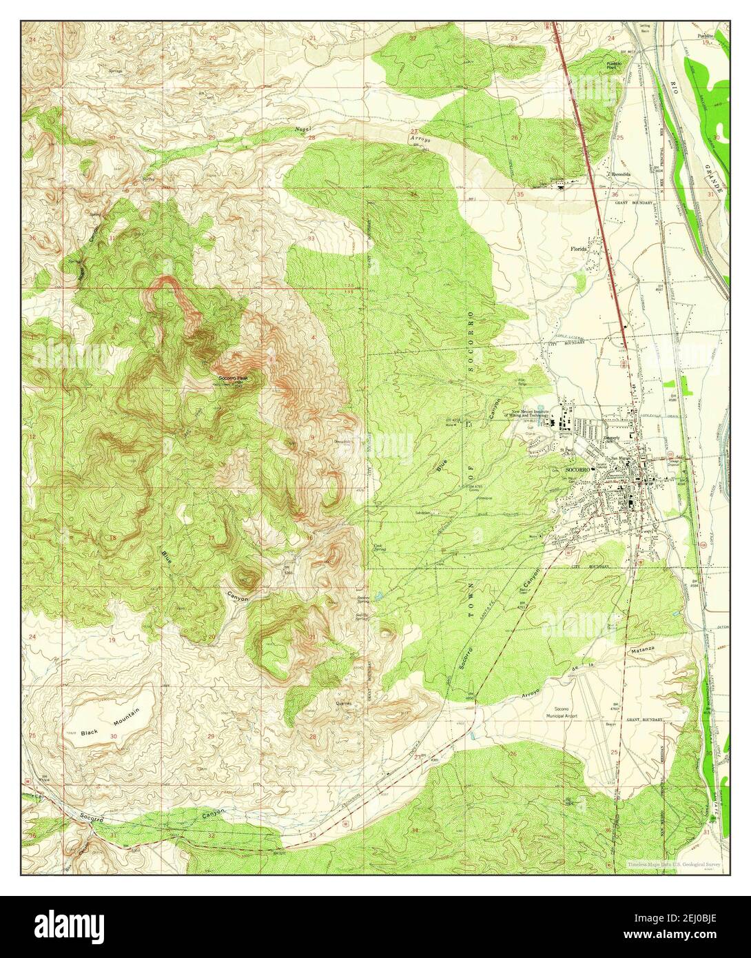 Socorro, New Mexico, map 1959, 124000, United States of America by
