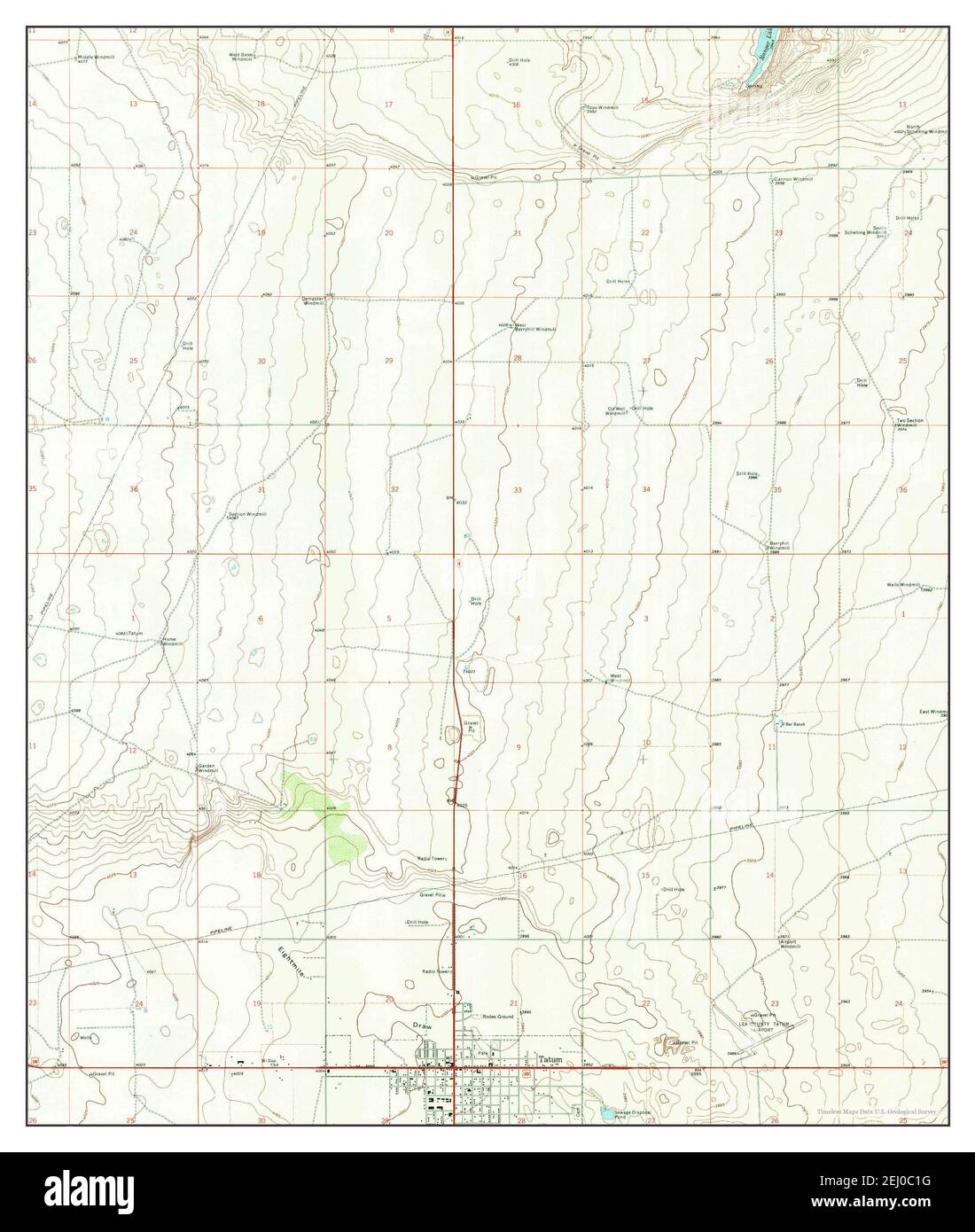 Tatum North, New Mexico, map 1970, 124000, United States of America by