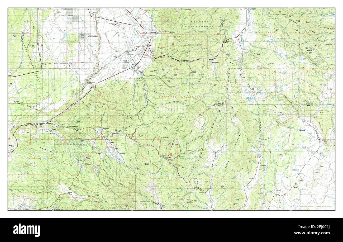 Taos, New Mexico, map 1983, 1100000, United States of America by
