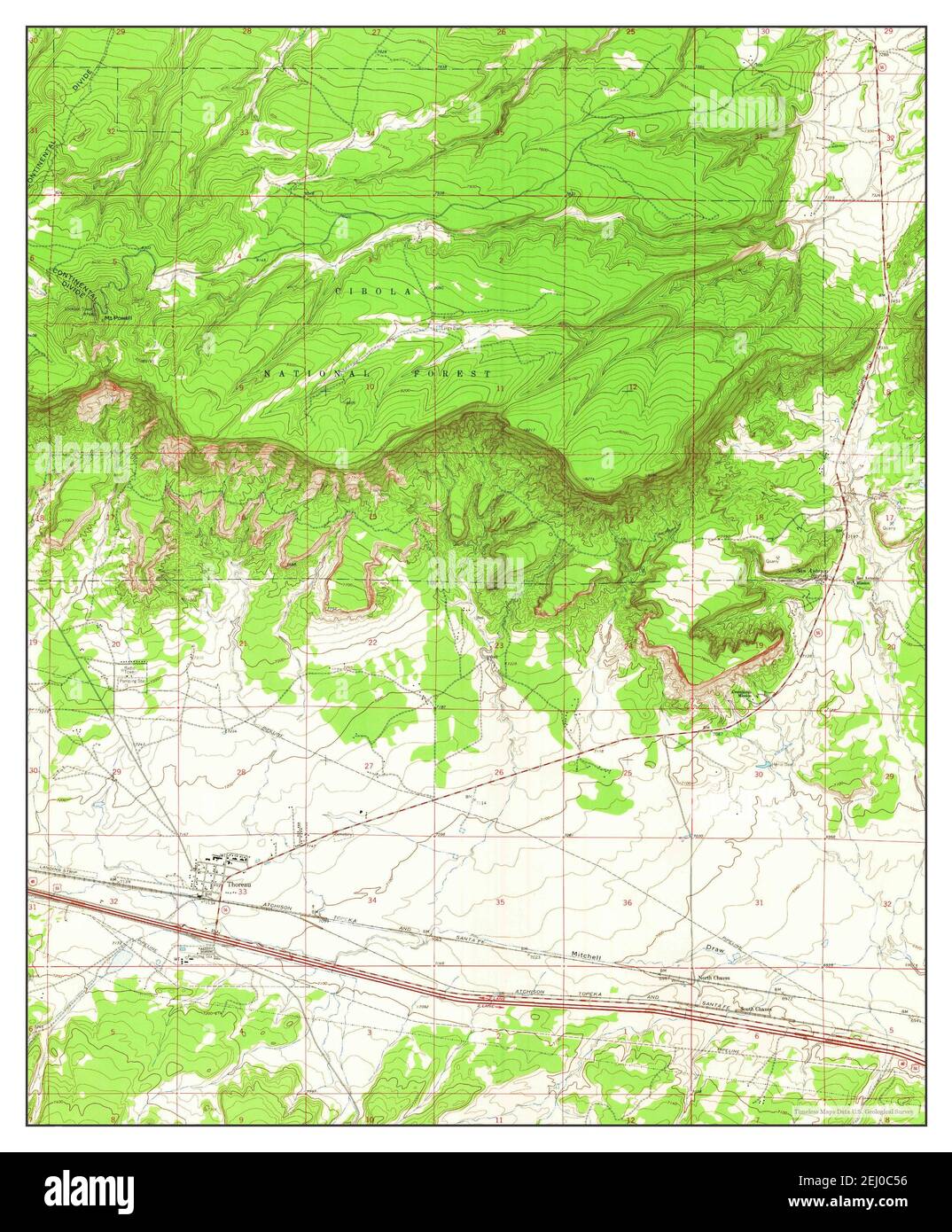 Map of thoreau new mexico hires stock photography and images Alamy
