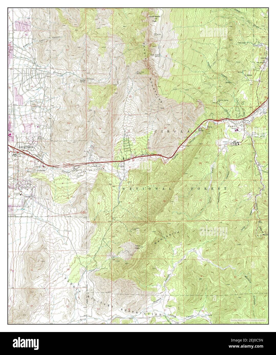 Tijeras, New Mexico, map 1961, 124000, United States of America by