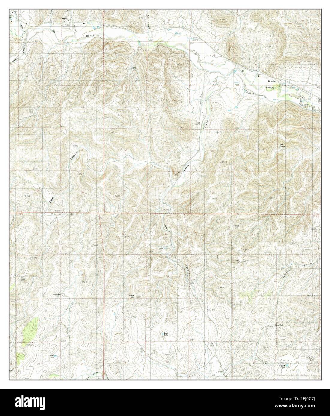 Tinnie, New Mexico, map 1989, 124000, United States of America by