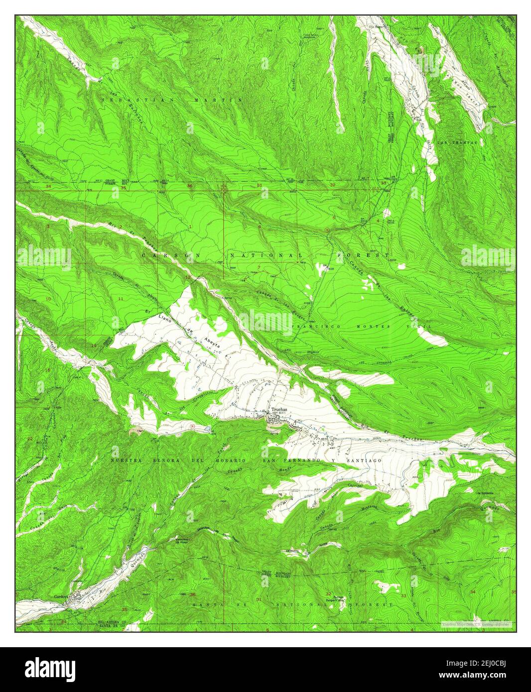 Truchas New Mexico Map Truchas, New Mexico, Map 1953, 1:24000, United States Of America By  Timeless Maps, Data U.s. Geological Survey Stock Photo - Alamy