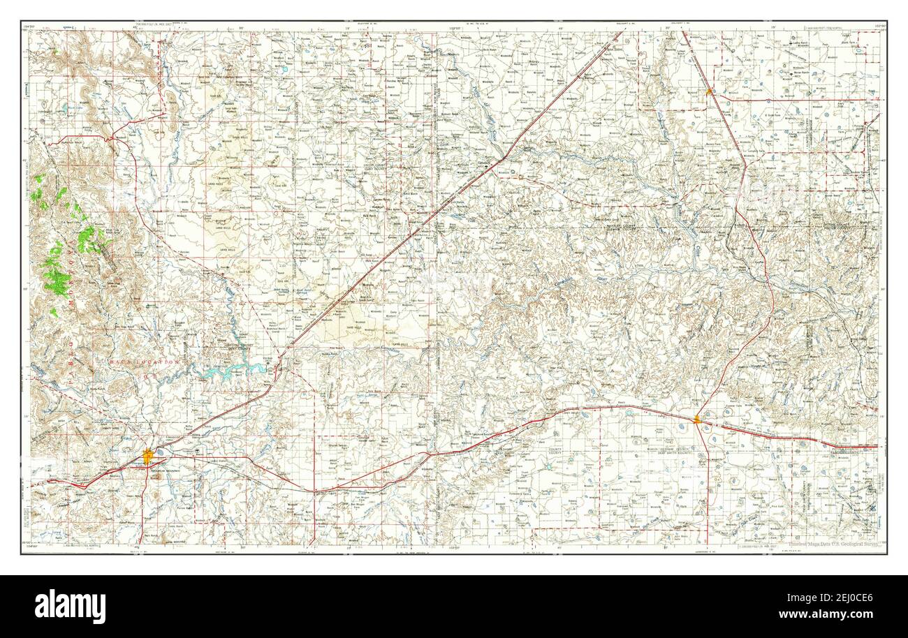 Tucumcari, New Mexico, map 1954, 1:250000, United States of America by Timeless Maps, data U.S. Geological Survey Stock Photo