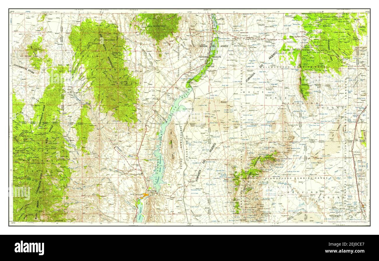 Tularosa, New Mexico, map 1958, 1:250000, United States of America by 