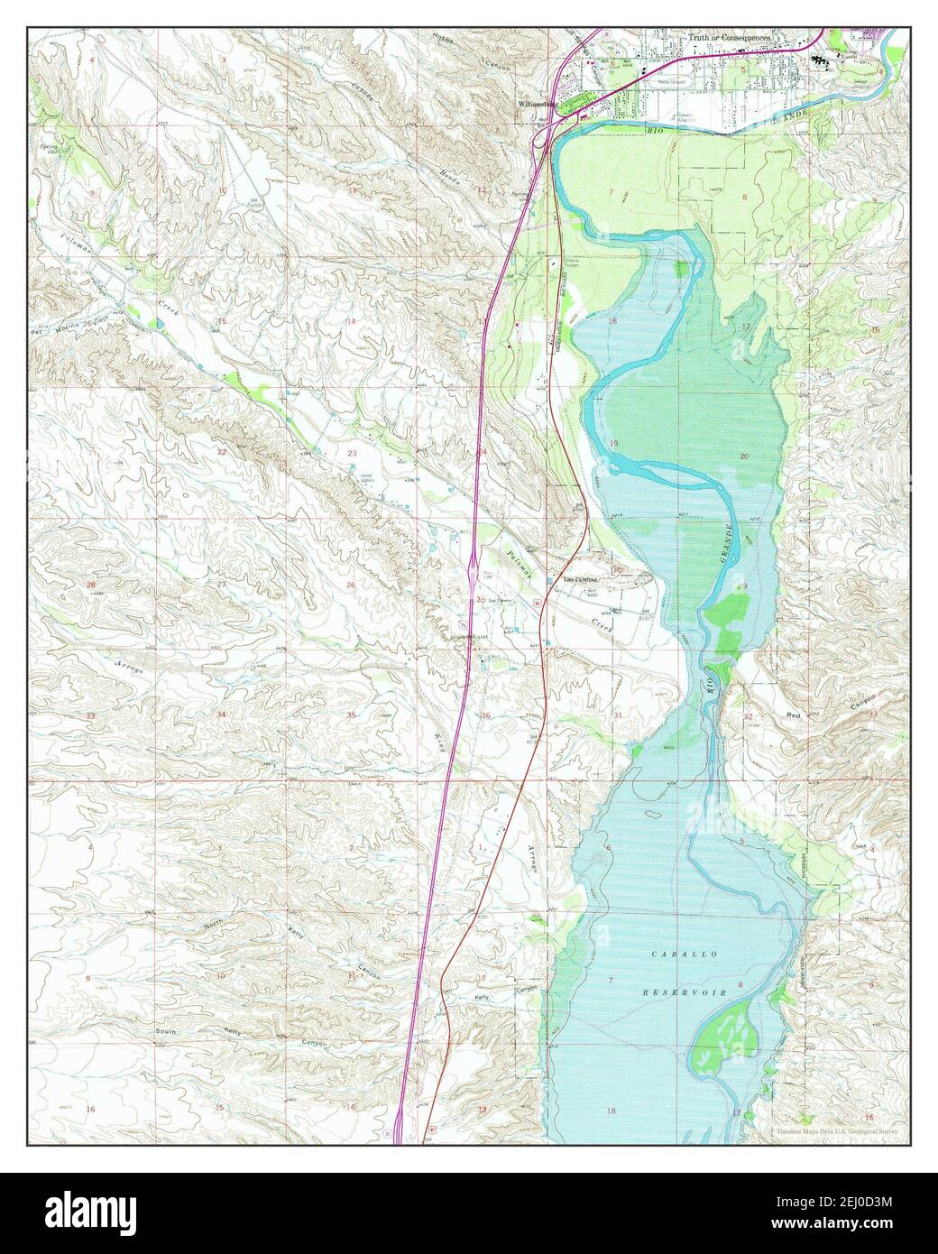 Williamsburg, New Mexico, map 1961, 124000, United States of America