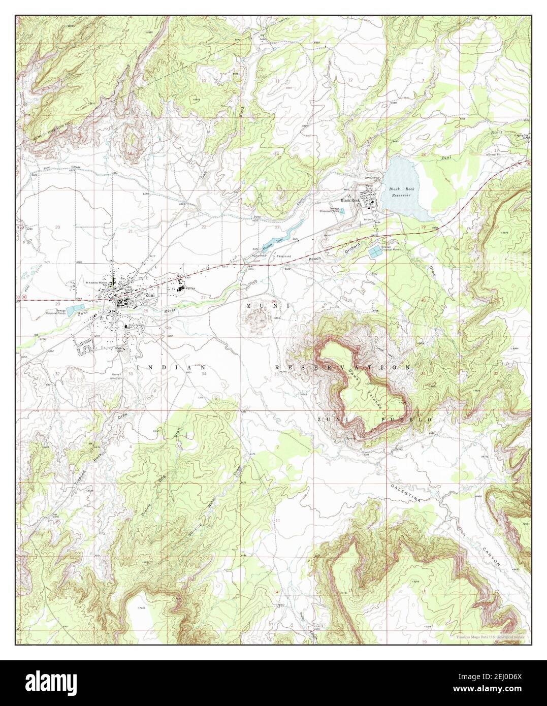 Zuni, New Mexico, map 1972, 124000, United States of America by