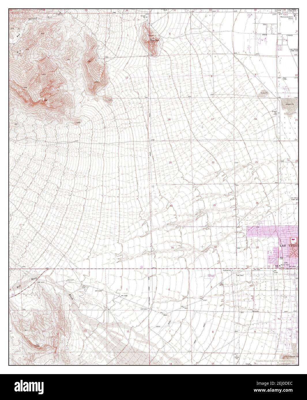 Blue Diamond NE, Nevada, map 1972, 124000, United States of America by