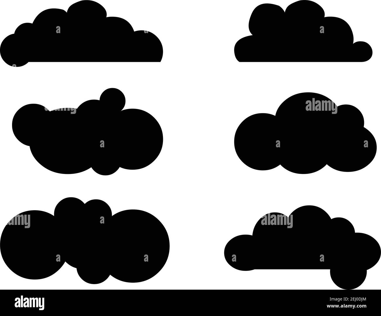 Vector illustration of the clouds set on white background Stock Vector ...
