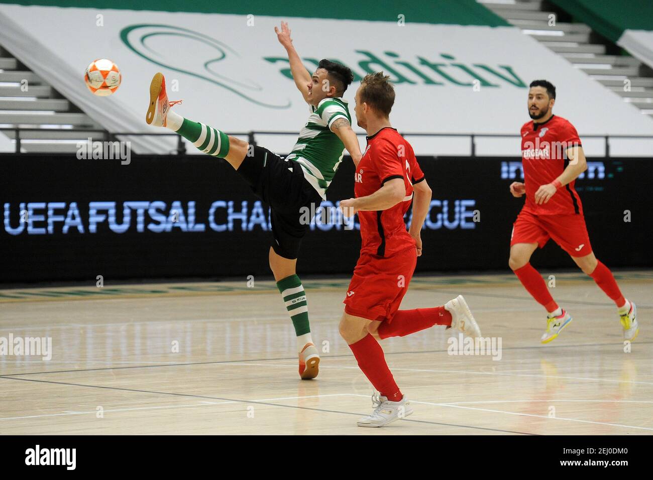 Lisbon, 02/20/2021 - Sporting CP hosted this afternoon Chrudim at Pavilhão  João Rocha, in a game counting for the round of 16 of the UEFA Futsal  Champions League 2020/21. Rocha (Ã lvaro