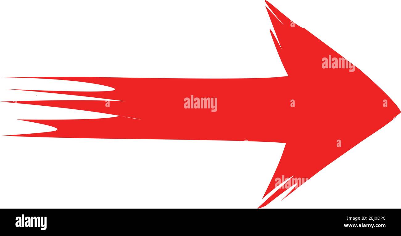 Abstract Arrow right icon stock illustration vector red color Stock ...