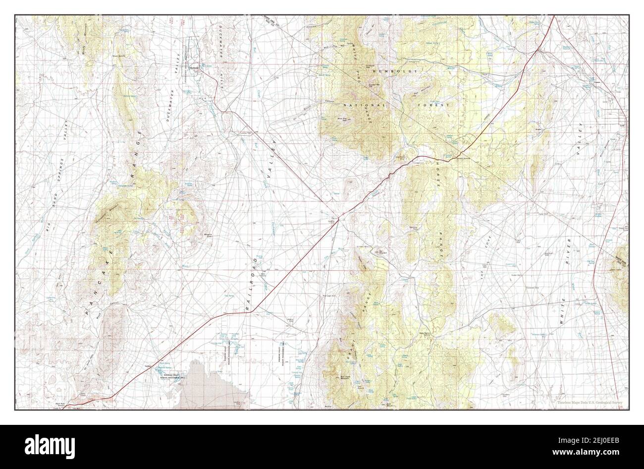 Duckwater, Nevada, map 1980, 1:100000, United States of America by ...