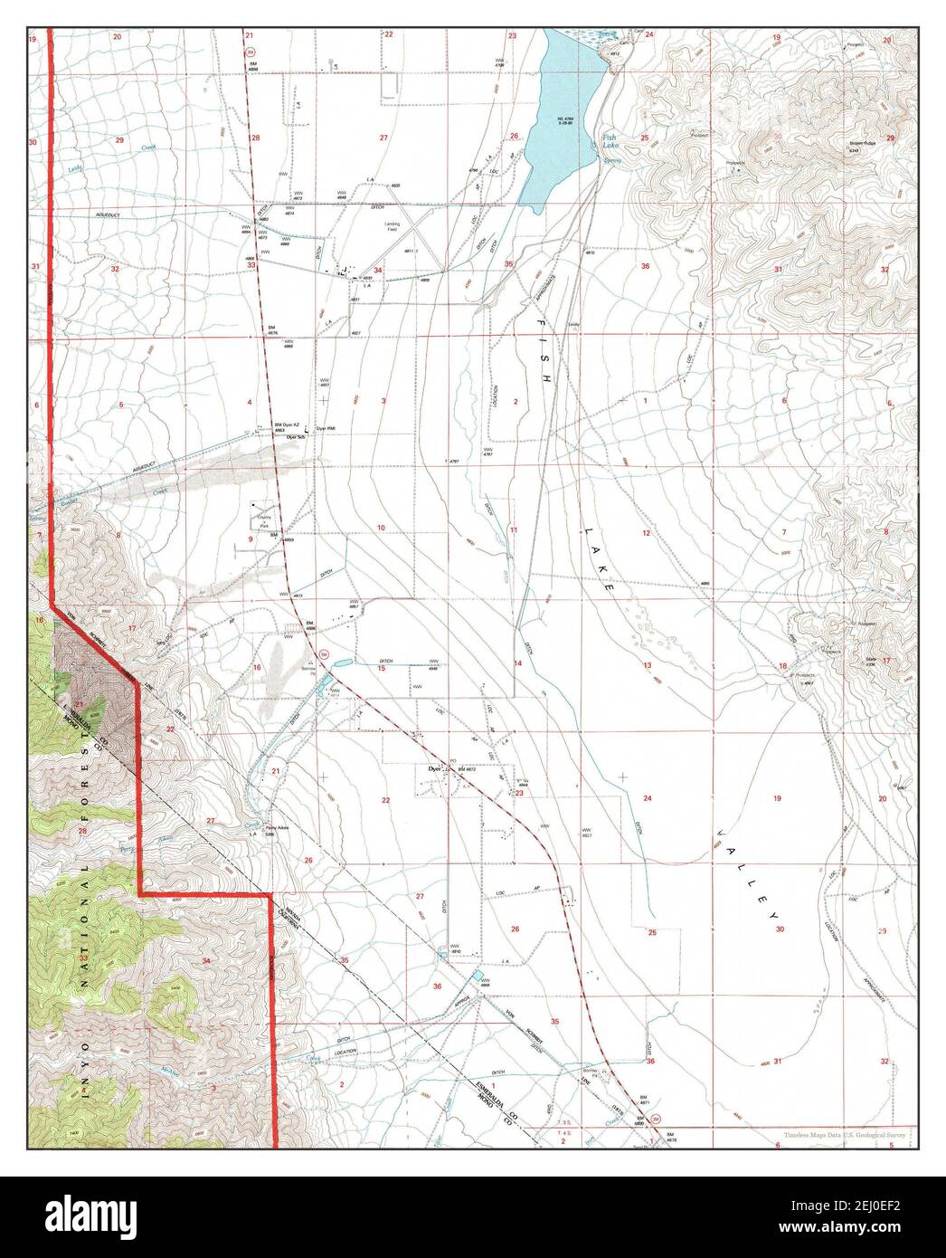 Dyer, Nevada, map 1994, 1:24000, United States of America by Timeless Maps, data U.S. Geological ...