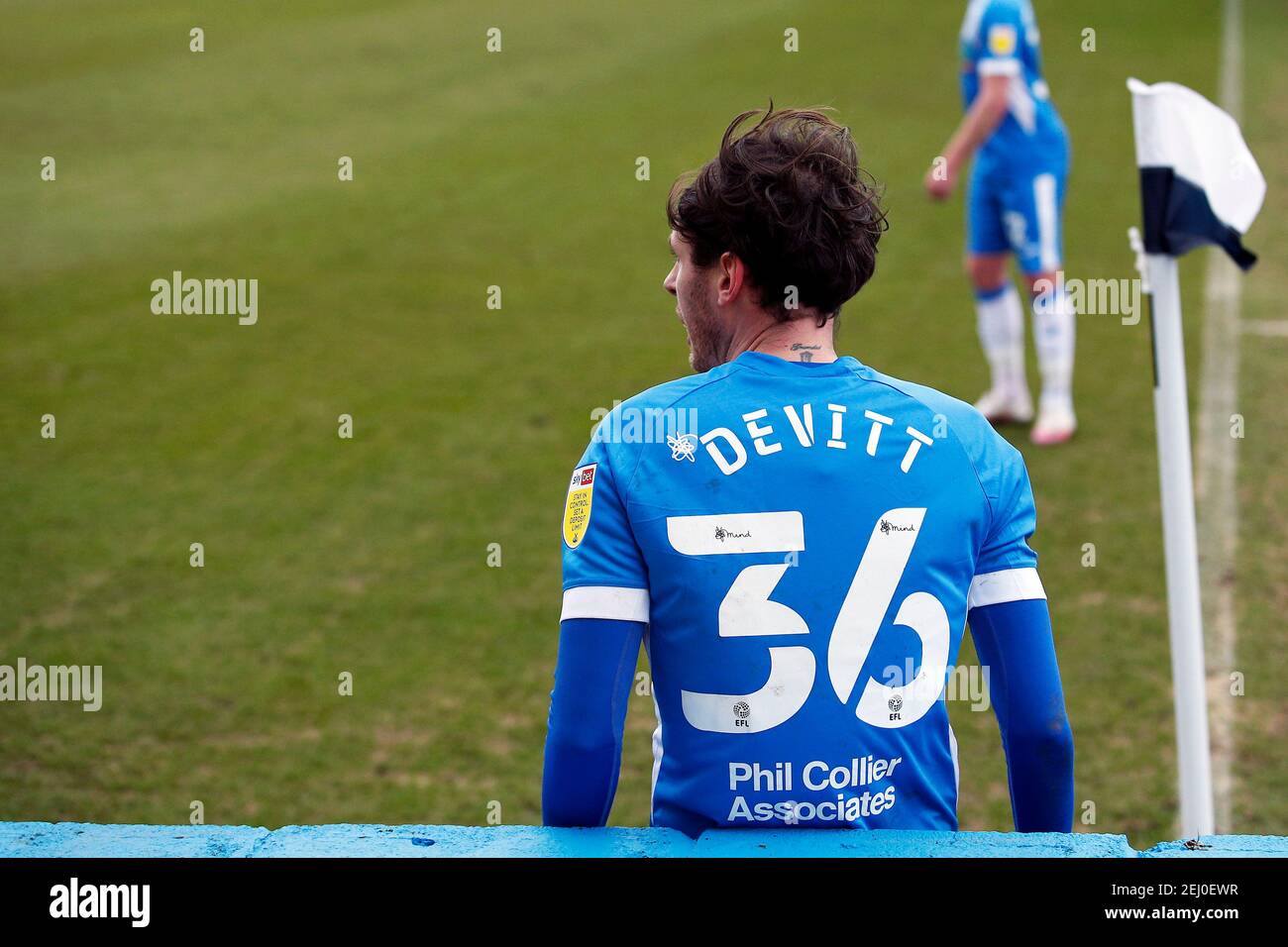 BARROW IN FURNESS, ENGLAND; FEB 20TH: Barrows Jamie Devitt during the Sky Bet League 2 match between Barrow and Morecambe at Holker Street, Barrow-in-Furness on Saturday 20th February 2021. (Credit: Chris Donnelly | MI News) Credit: MI News & Sport /Alamy Live News Stock Photo