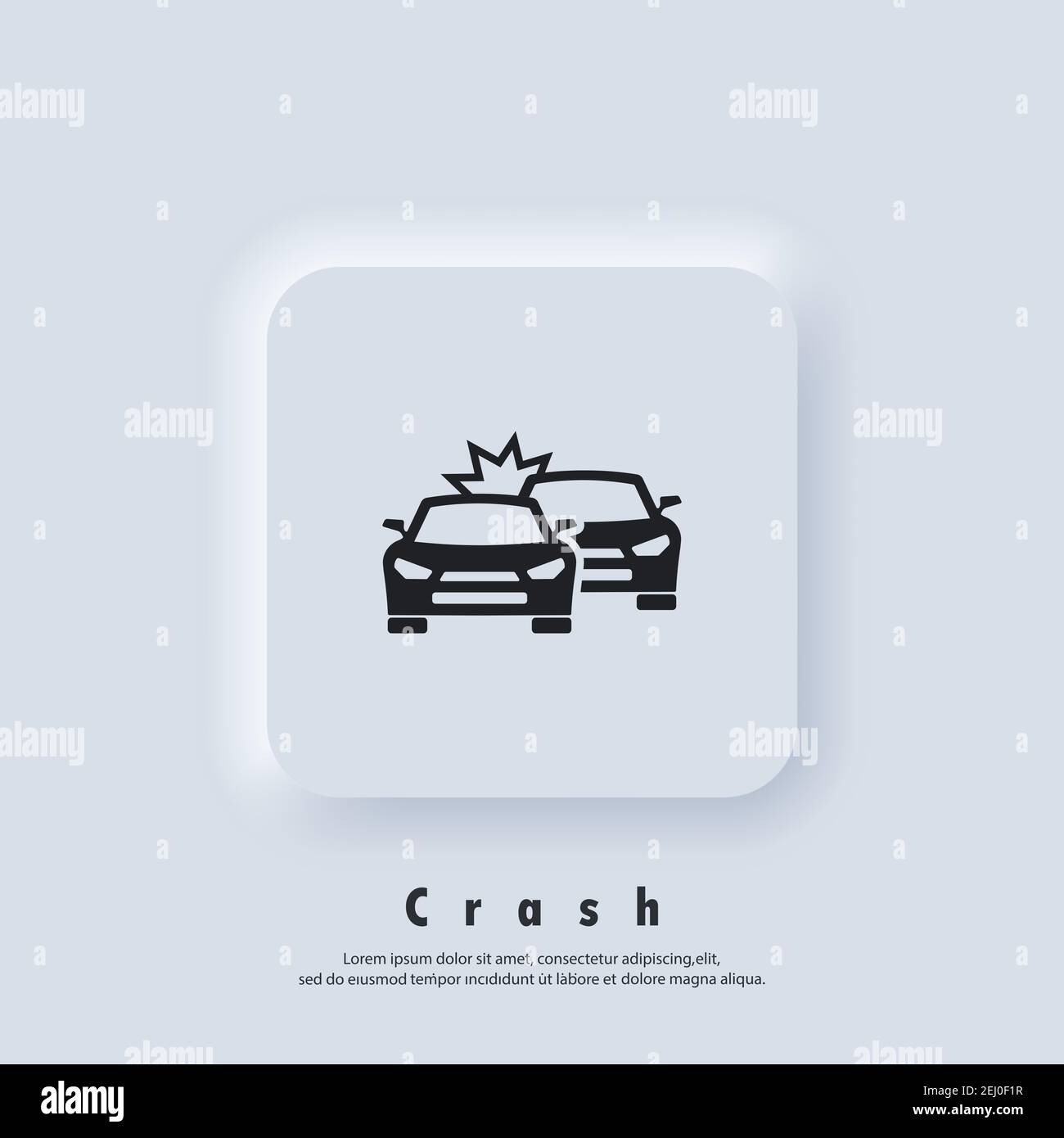 Car crash icon. Accident automobile logo. Car crash icons. Vector. UI