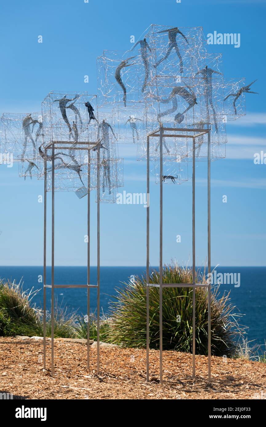 Tenants by Barbara Licha, Sculpture by the Sea 2017, Marks Park, Sydney, New South Wales, Australia. Stock Photo