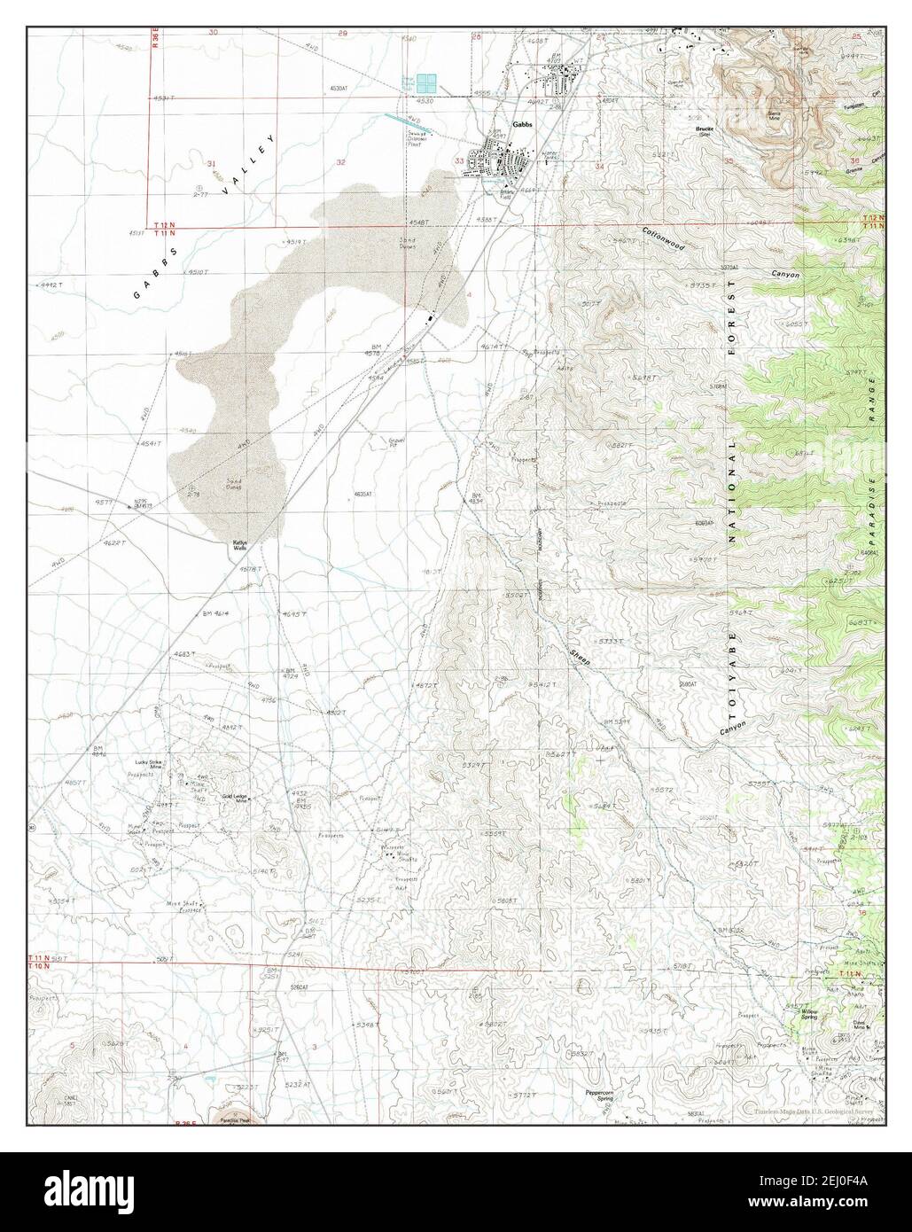 Gabbs map hires stock photography and images Alamy