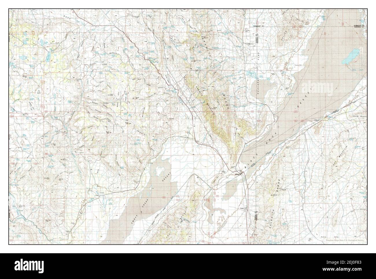 Gerlach, Nevada, map 1981, 1:100000, United States of America by Timeless Maps, data U.S. Geological Survey Stock Photo