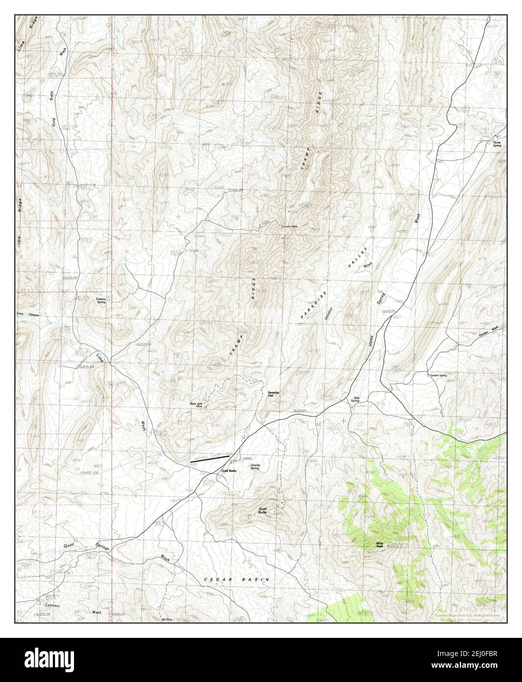 Gold Butte, Nevada, map 1984, 124000, United States of America by