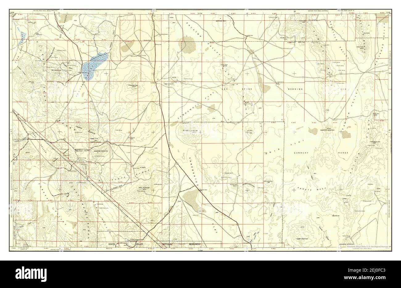 Goldfield, Nevada, map 1955, 1250000, United States of America by