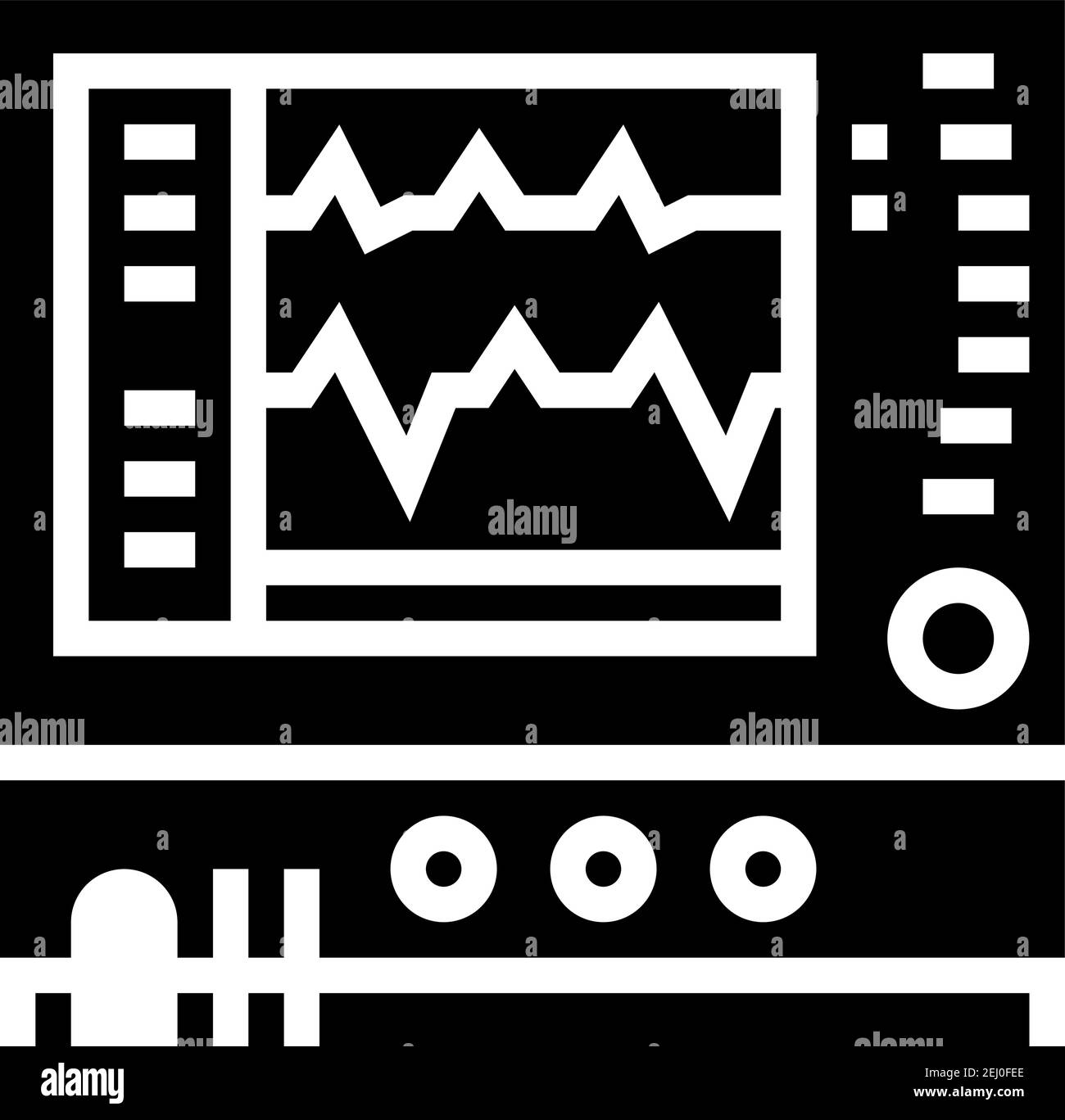 heart rate monitor glyph icon vector illustration Stock Vector Image ...