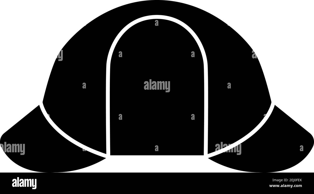 Sherlock Hat Icon. Black Stencil Design. Vector Illustration. Stock Vector