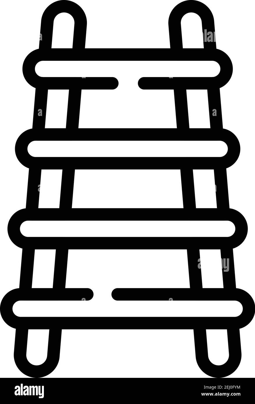 Step ladder icon. Outline step ladder vector icon for web design
