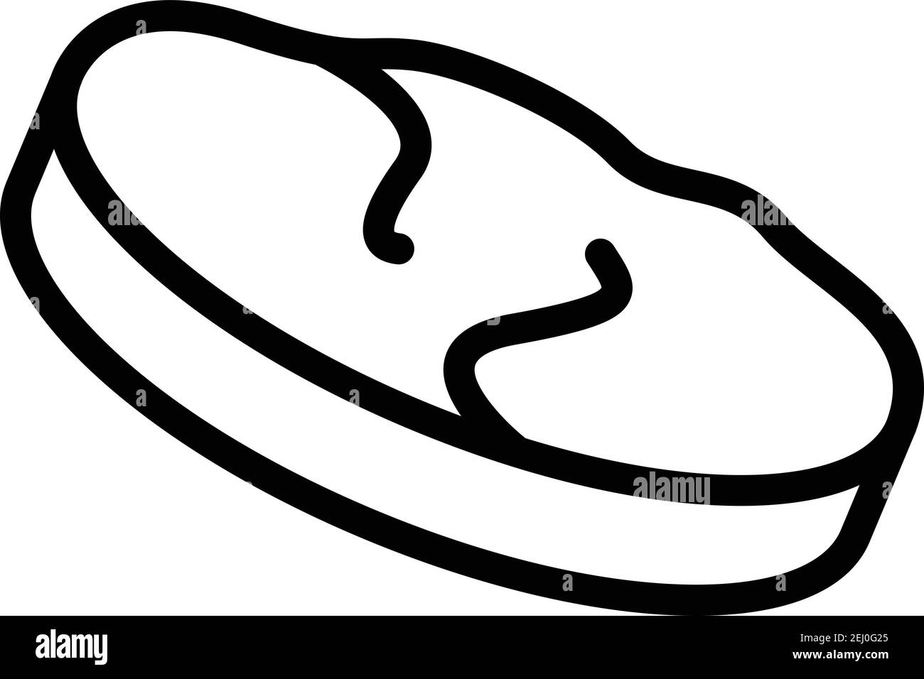 Organic pita bread icon. Outline organic pita bread vector icon for web design isolated on white background Stock Vector