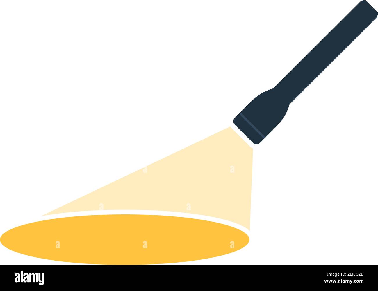 Flashlight Icon. Flat Color Design. Vector Illustration Stock Vector ...