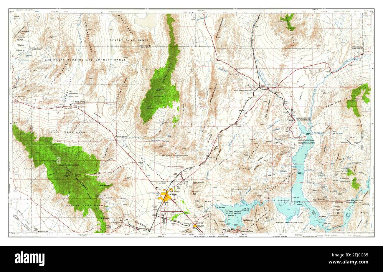 Las Vegas On Us Map Las Vegas, Nevada, Map 1959, 1:250000, United States Of America By Timeless  Maps, Data U.s. Geological Survey Stock Photo - Alamy