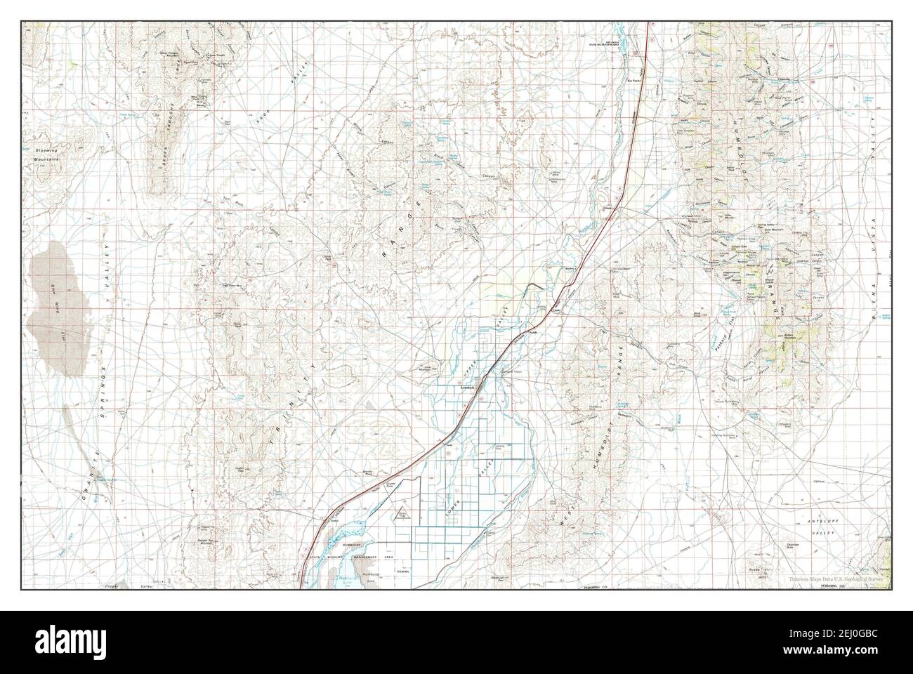 Lovelock, Nevada, map 1984, 1100000, United States of America by