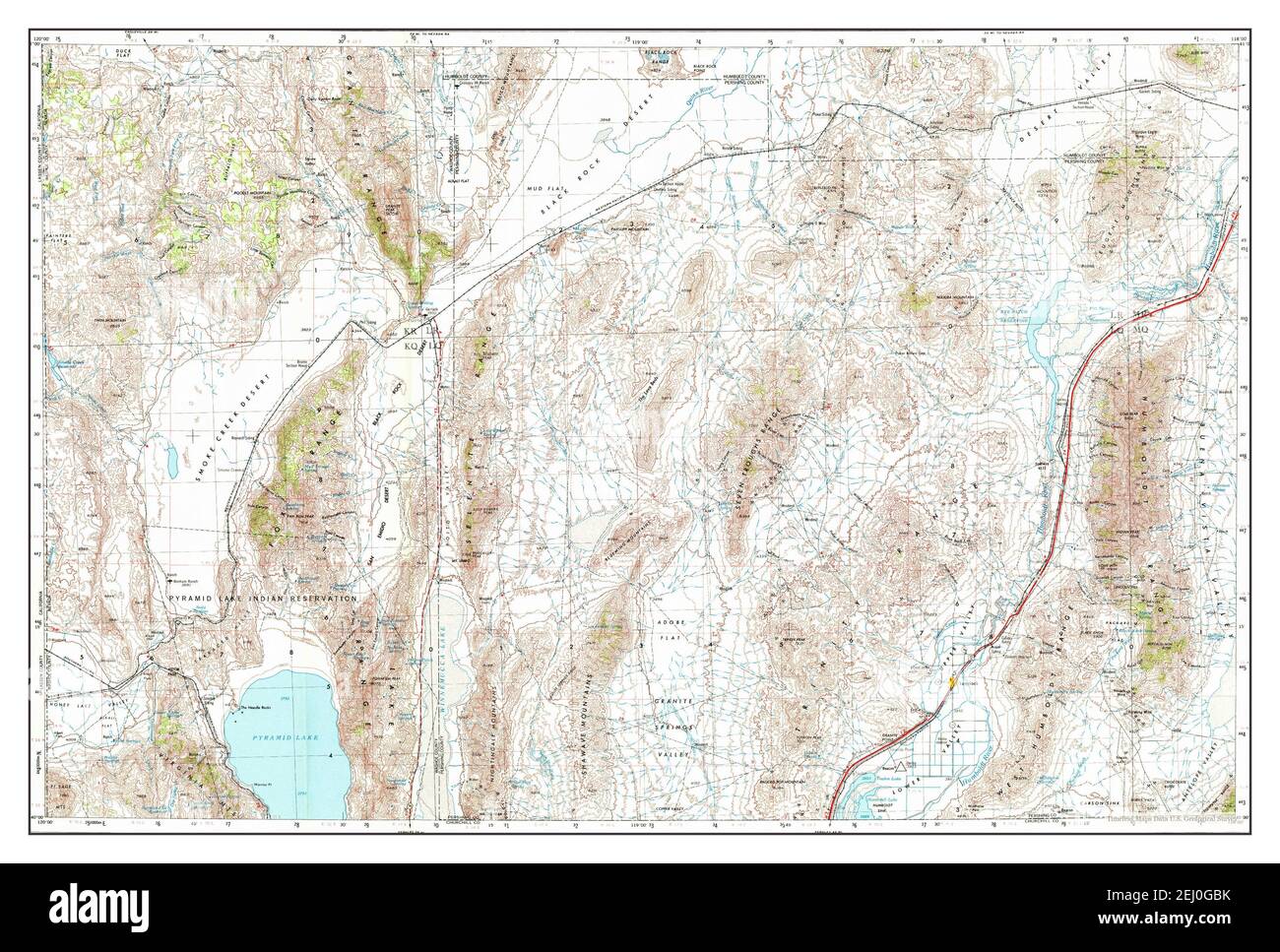 Lovelock, Nevada, map 1955, 1250000, United States of America by Timeless Maps, data U.S