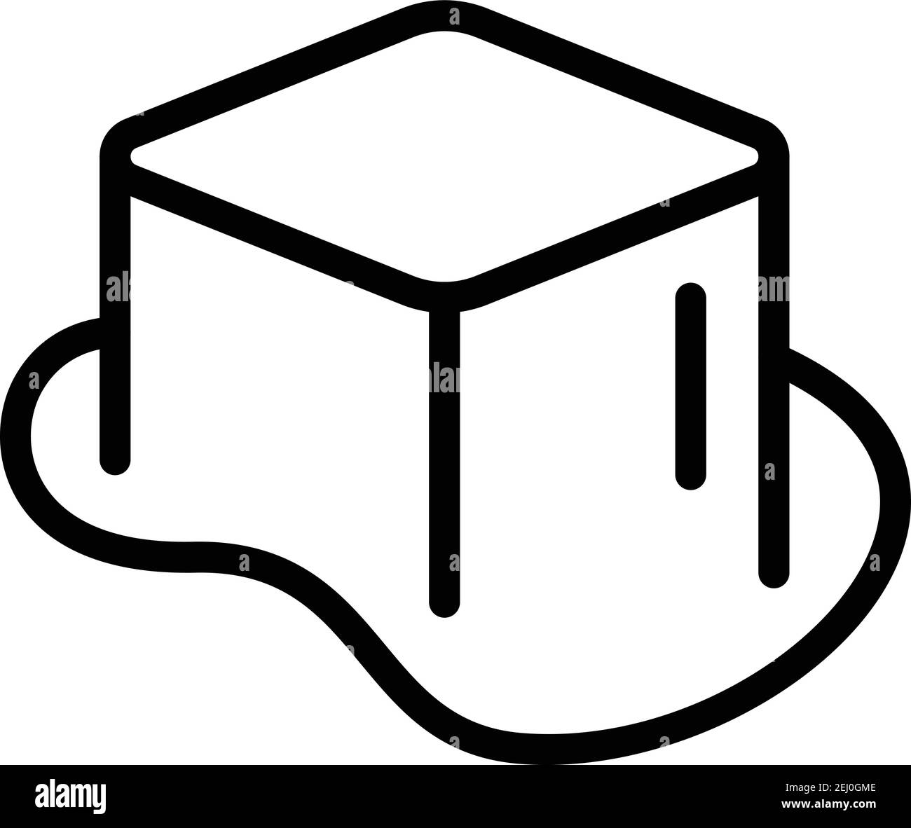 Creme caramel icon. Outline creme caramel vector icon for web design