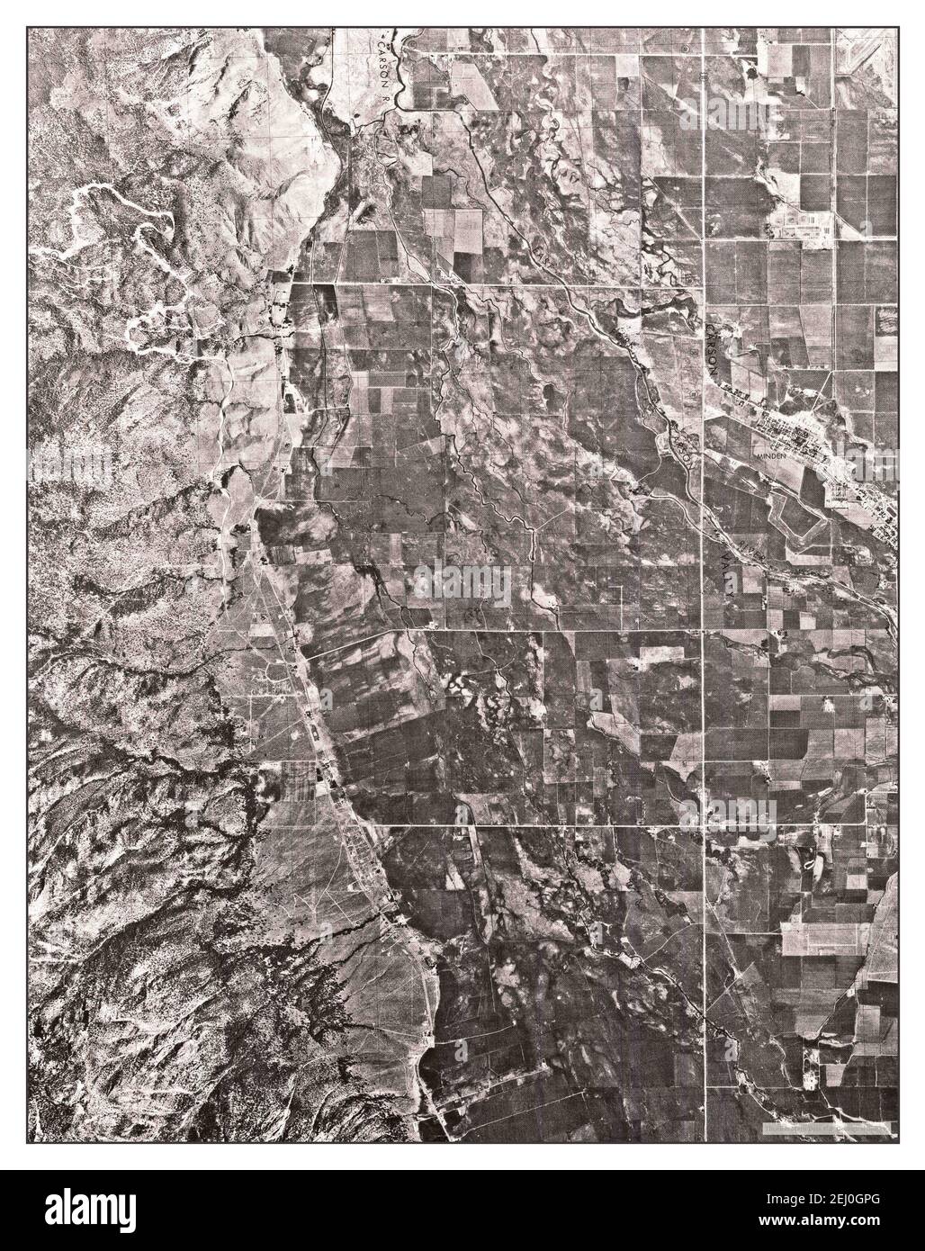 Minden, Nevada, map 1974, 1:24000, United States of America by Timeless Maps, data U.S. Geological Survey Stock Photo