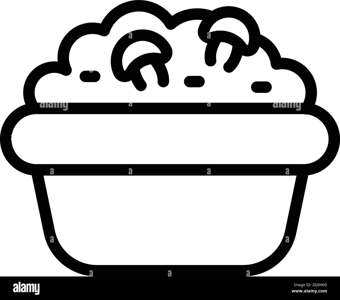 Mashed potatoes icon. Outline mashed potatoes vector icon for web design isolated on white background Stock Vector