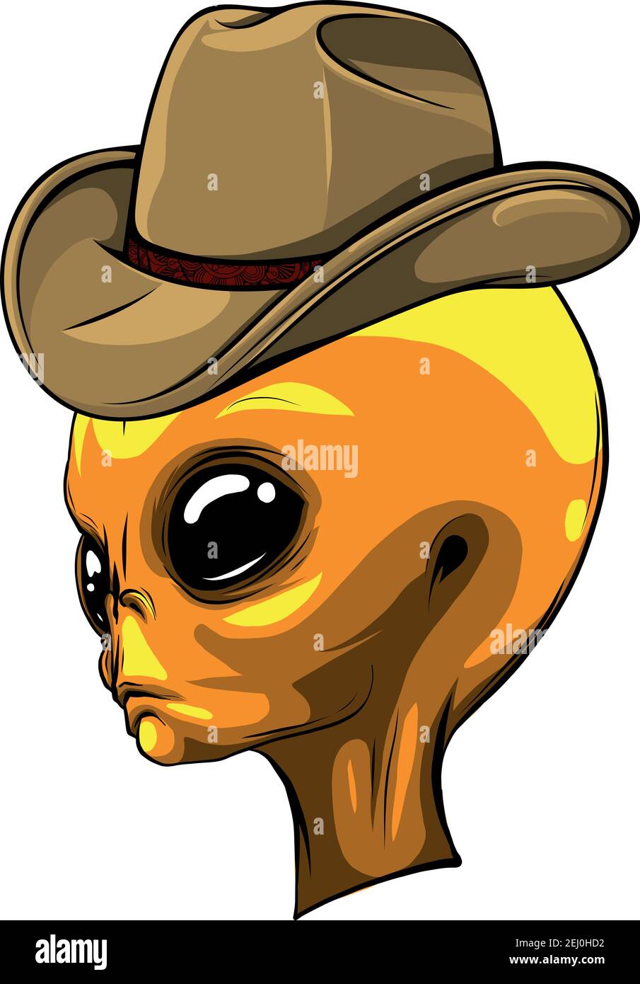 alien head with hat vector illustration design Stock Vector Image & Art -  Alamy
