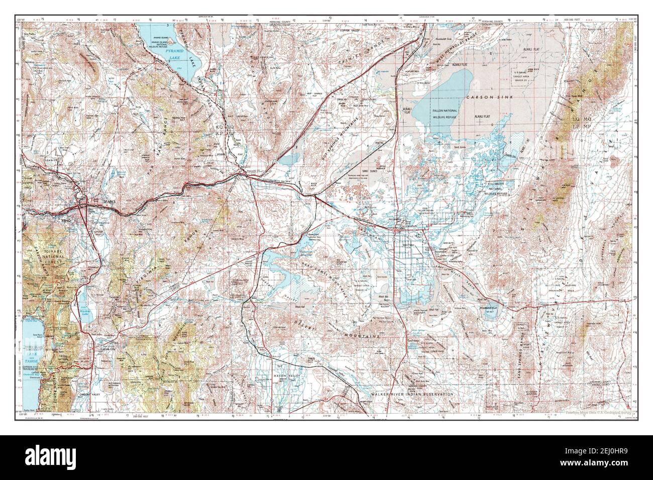 Reno Nevada map 1957 1 250000 - Reno Nevada Map 1957 1250000 United States Of America By Timeless Maps Data Us Geological Survey 2EJ0HR9