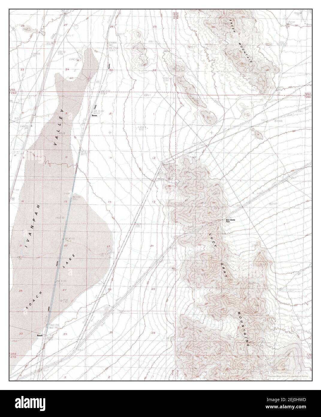 Roach, Nevada, map 1985, 124000, United States of America by Timeless