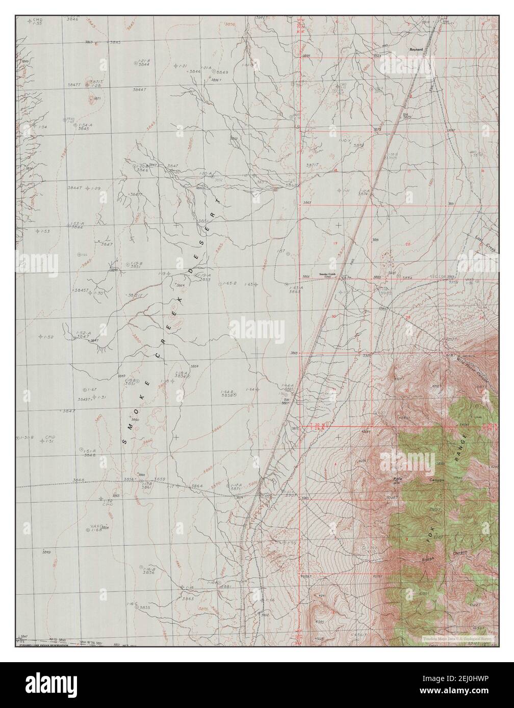 Reynard, Nevada, map 1990, 1:24000, United States of America by Timeless Maps, data U.S. Geological Survey Stock Photo