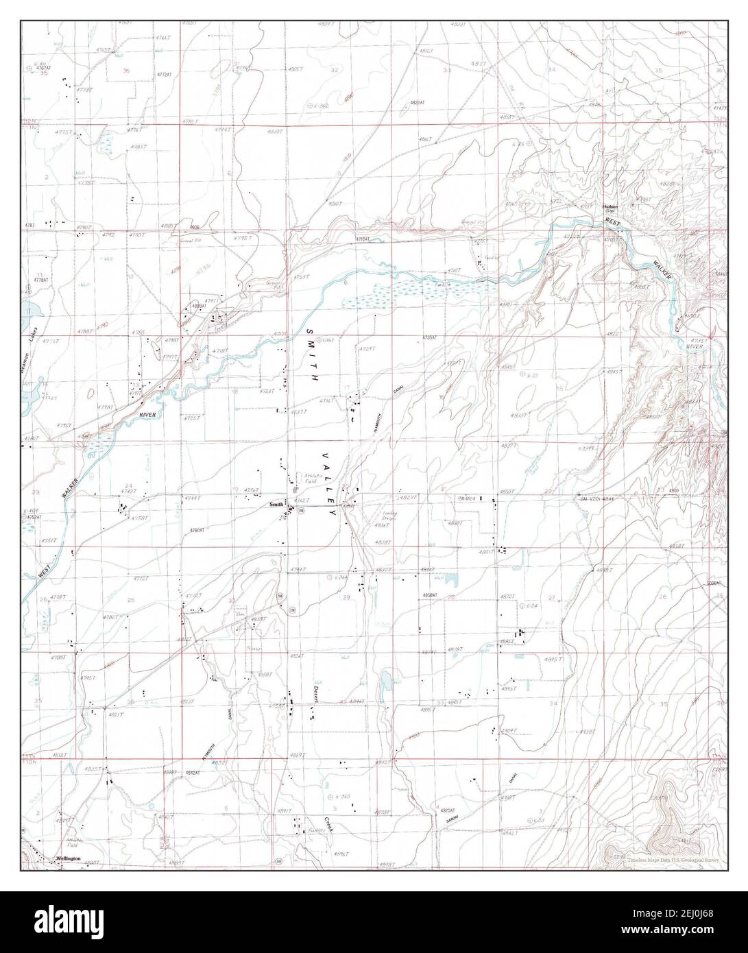 Smith, Nevada, map 1986, 124000, United States of America by Timeless