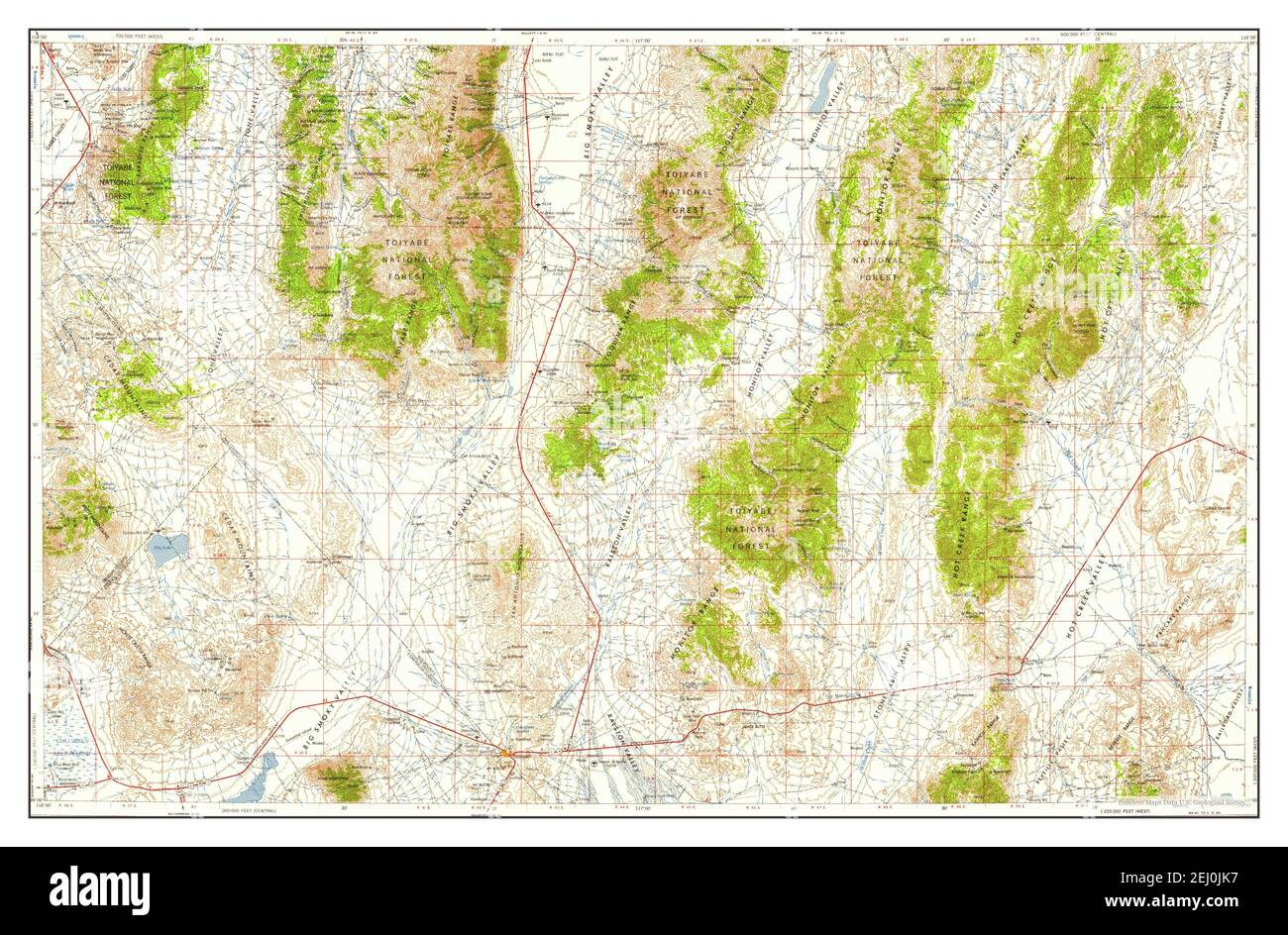 Tonopah, Nevada, map 1959, 1250000, United States of America by