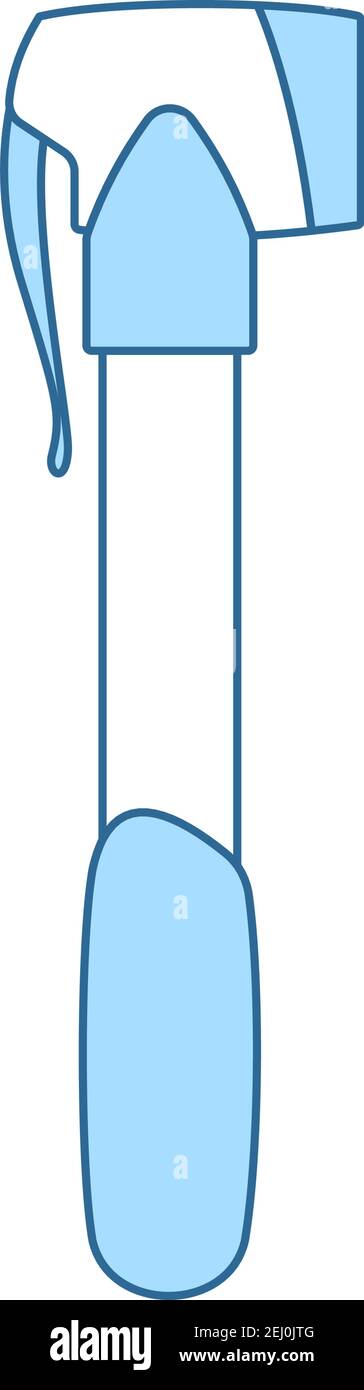 Bicycle Pump Icon. Thin Line With Blue Fill Design. Vector Illustration. Stock Vector